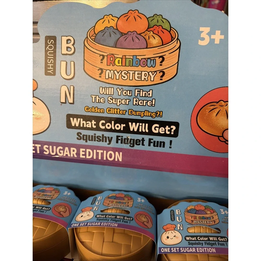 Rare Viral Squishy Bun Rainbow Mystery Dumpling NEW Sealed 1 CASE 12 Pack